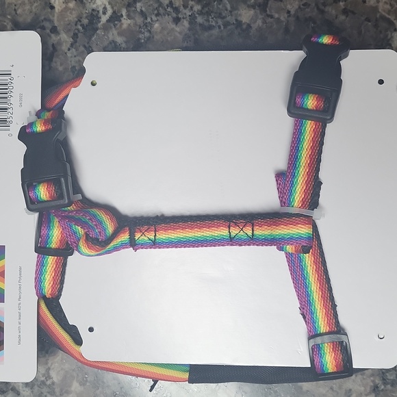 Pride Backpack Dog Harness Size XXS/XS "Unconditional Love" 2 Zipped Pockets new - Picture 6 of 9